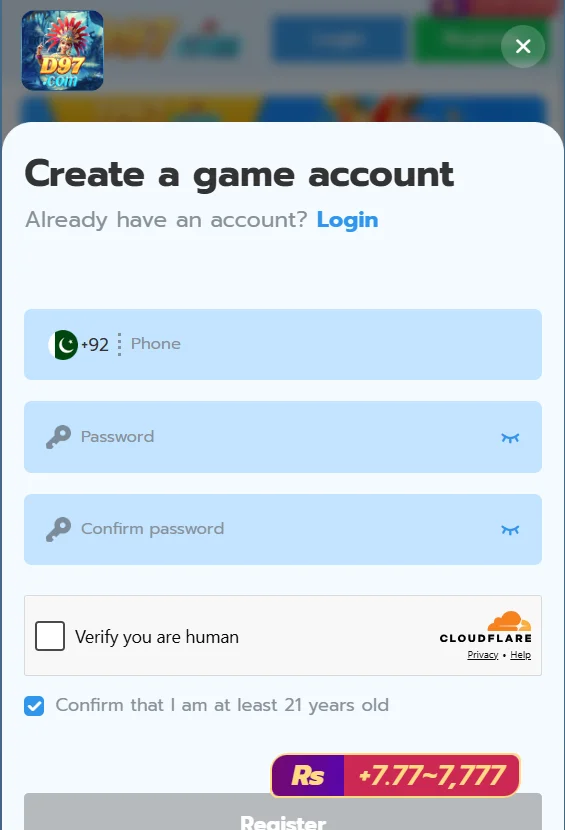 D97 Game Registration