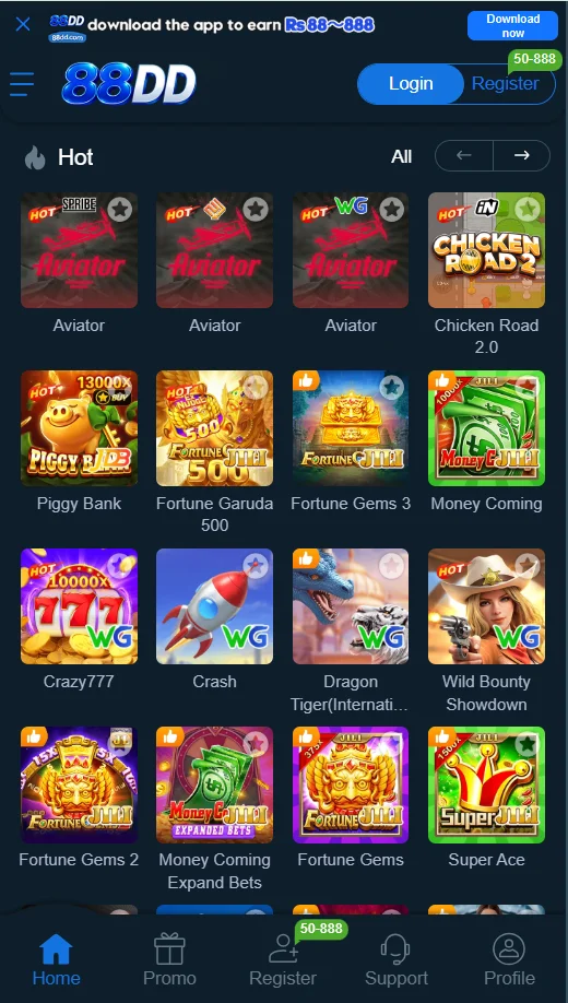 Games on 88DD Game Apk
