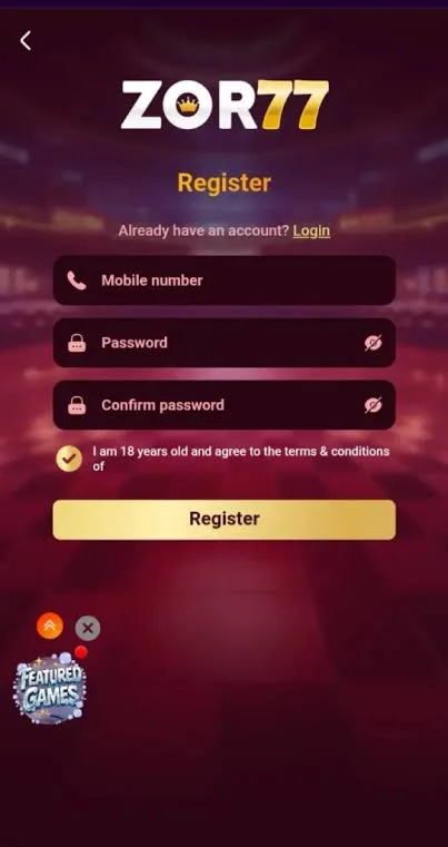 ZOR77 Game Registration
