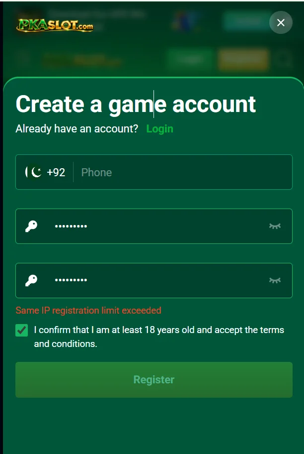 PKASLOT Game Registration